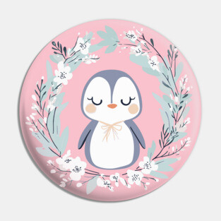 Boho Kawaii Penguin – Cozy Winter Animal Aesthetic Pin