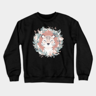 Boho Kawaii Tiger – Fierce & Cute Jungle Animal Art Crewneck Sweatshirt