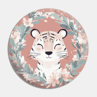Boho Kawaii Tiger – Fierce & Cute Jungle Animal Art Pin