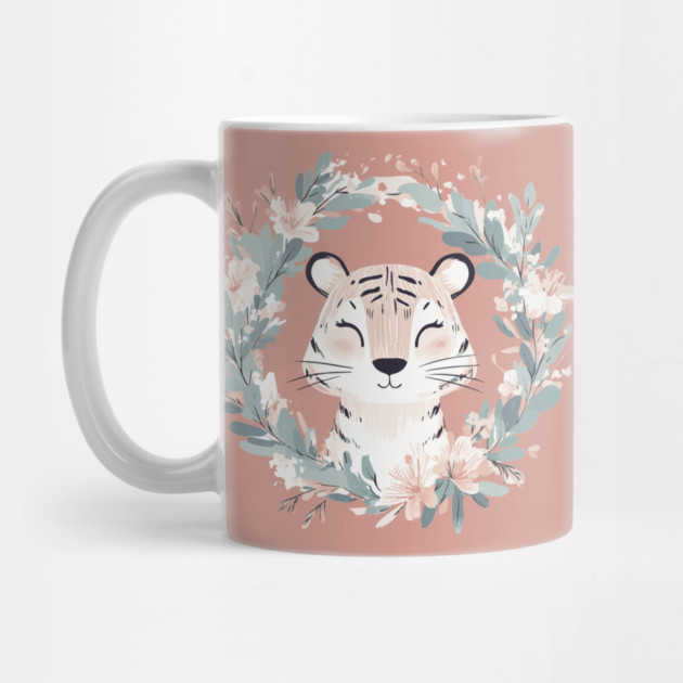 Boho Kawaii Tiger – Fierce & Cute Jungle Animal Art by TuncGK