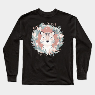 Boho Kawaii Tiger – Fierce & Cute Jungle Animal Art Long Sleeve T-Shirt