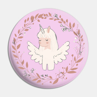 Boho Kawaii Unicorn – Dreamy Pastel Fantasy Art Pin