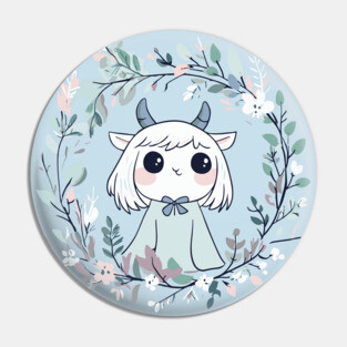 Boho Kawaii Demon – Cute & Spooky Aesthetic Pin