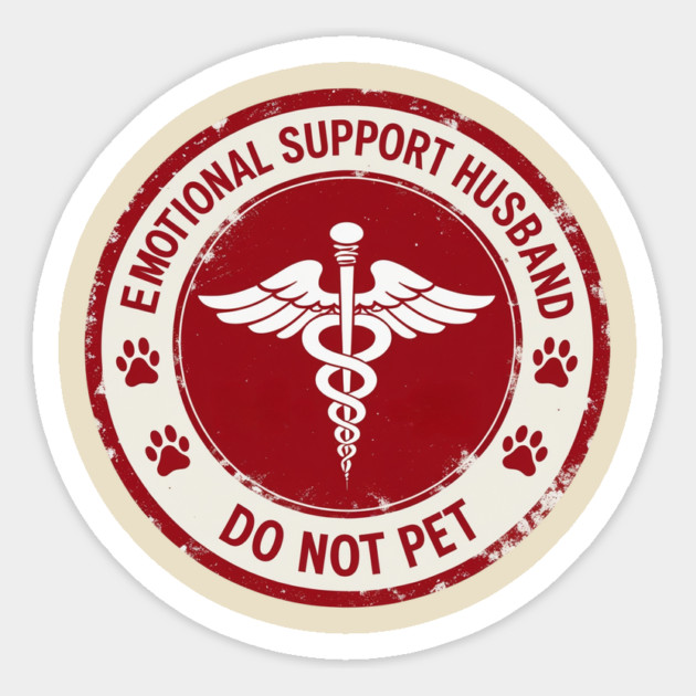 Emotional-Support-Husband-Do-Not-Pet Magnet by Creatifly Graphic Tees
