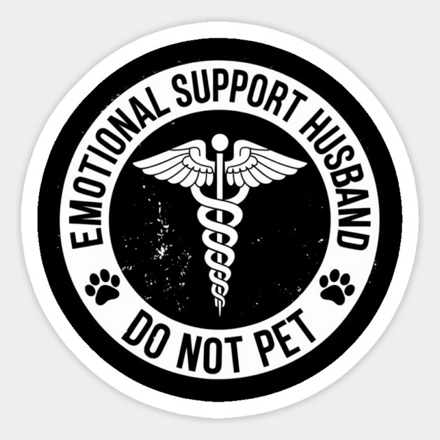 Emotional-Support-Husband-Do-Not-Pet Magnet by Creatifly Graphic Tees