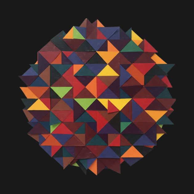 Circular Image Containing Multiple Small Triangles With Different \Colors by Oscar's Store 1