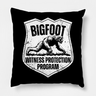 Bigfoot Witness Protection Program – Keep Him Safe! Pillow