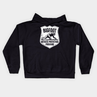 Bigfoot Witness Protection Program – Keep Him Safe! Kids Hoodie