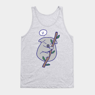 Kawaii Sleeping Koala Tank Top