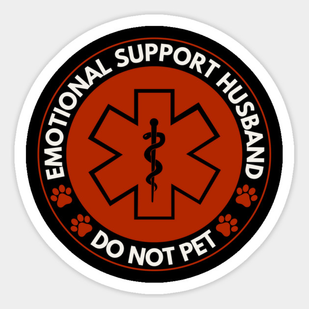 Emotional-Support-Husband-Do-Not-Pet Magnet by Creatifly Graphic Tees