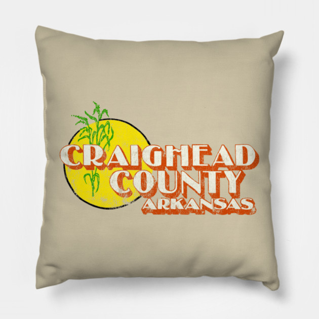 Craighead County Arkansas Pillow by rt-shirts