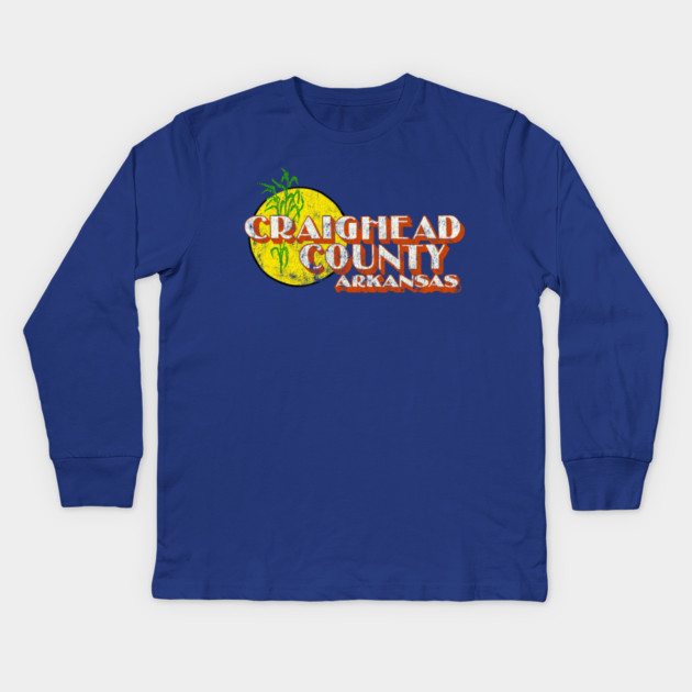 Craighead County Arkansas Kids Long Sleeve T-Shirt by rt-shirts