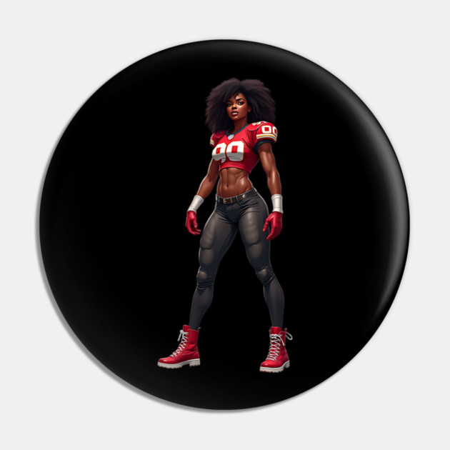Female American Football Pin by animegirlnft