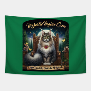 Majestic Maine Coon Cat Tapestry