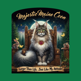Majestic Maine Coon Cat T-Shirt