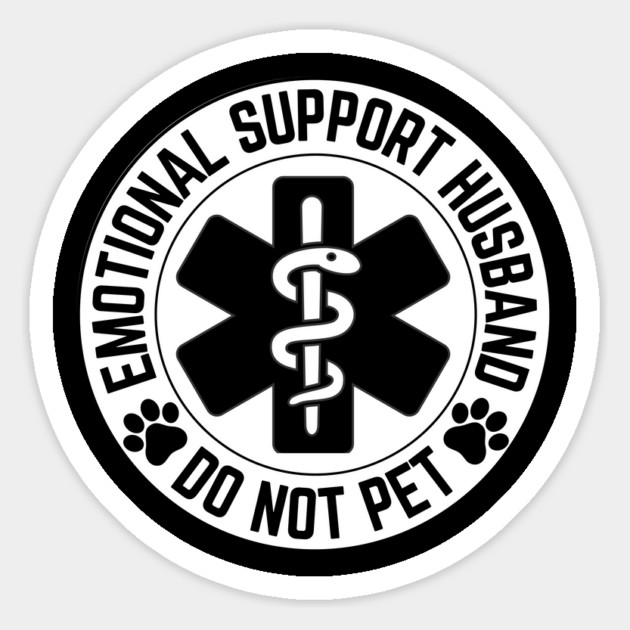 Emotional-Support-Husband-Do-Not-Pet Magnet by Creatifly Graphic Tees