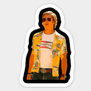 brad pitt in hollywood Sticker