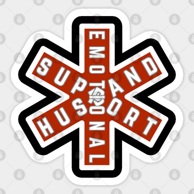 Emotional-Support-Husband Sticker by Creatifly Graphic Tees