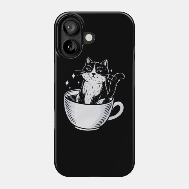 Cat in a Cup Phone Case by MakerMind8.2