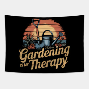 Gardening is My Therapy Tapestry
