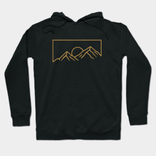Minimal Mountain - Golden Version Hoodie