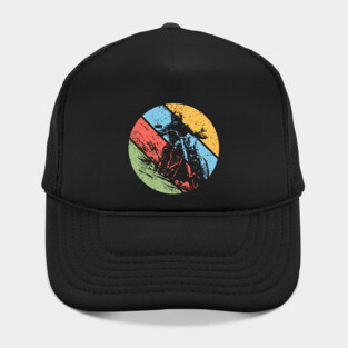 Vintage Grunge Biker Pop Art – Distressed Motorcycle Rider Retro Tee Hat