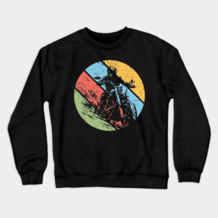 Vintage Grunge Biker Pop Art – Distressed Motorcycle Rider Retro Tee Crewneck Sweatshirt