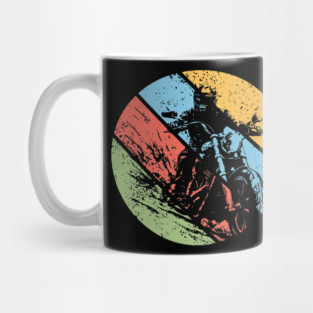 Vintage Grunge Biker Pop Art – Distressed Motorcycle Rider Retro Tee Mug