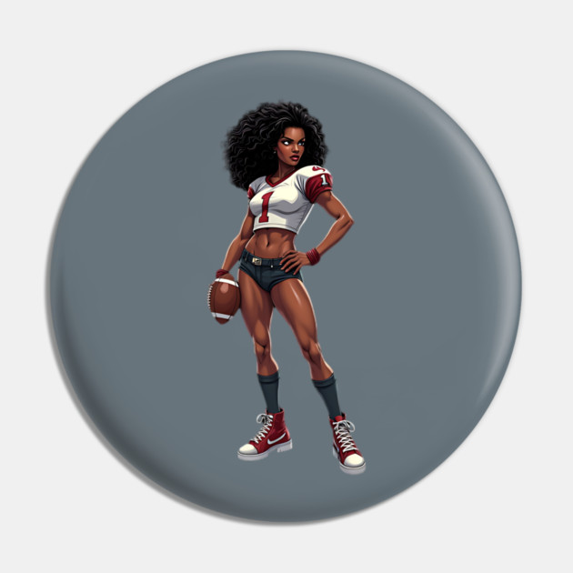 Women Gridiron Football Pin by animegirlnft