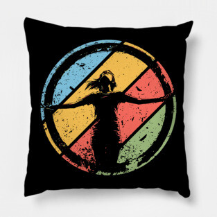 Circle of Happiness – Abstract Pop Art Retro Design Pillow