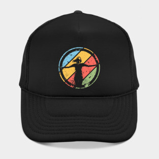 Circle of Happiness – Abstract Pop Art Retro Design Hat