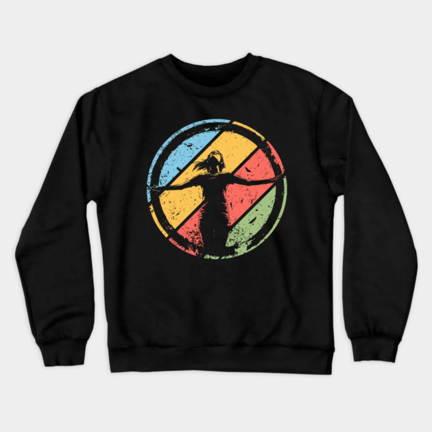 Circle of Happiness – Abstract Pop Art Retro Design Crewneck Sweatshirt by TuncGK