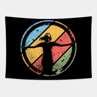 Circle of Happiness – Abstract Pop Art Retro Design Tapestry