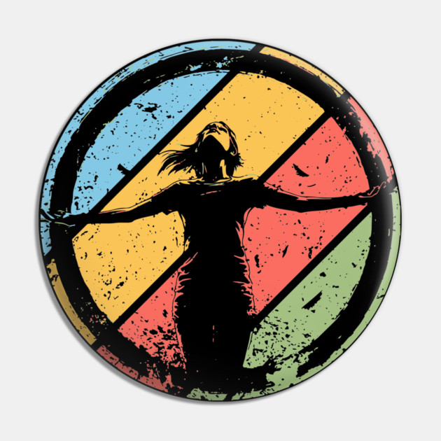 Circle of Happiness – Abstract Pop Art Retro Design Pin by TuncGK