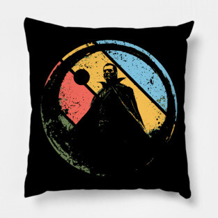 Gothic Dracula Grunge Art – Vintage Vampire Pop Art Design Pillow