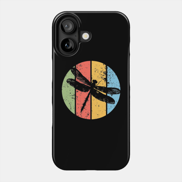 Vintage Grunge Dragonfly Pop Art – Retro Nature Insect Design Phone Case by TuncGK