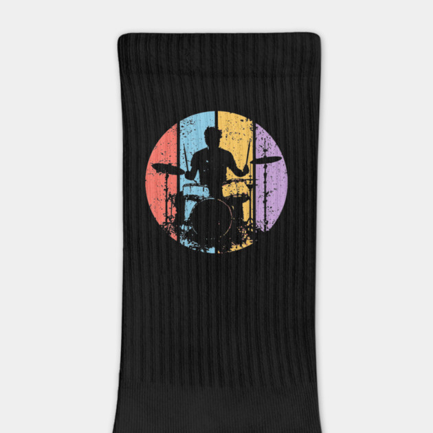 Retro Grunge Drummer Pop Art – Vintage Rock Music Tee by TuncGK