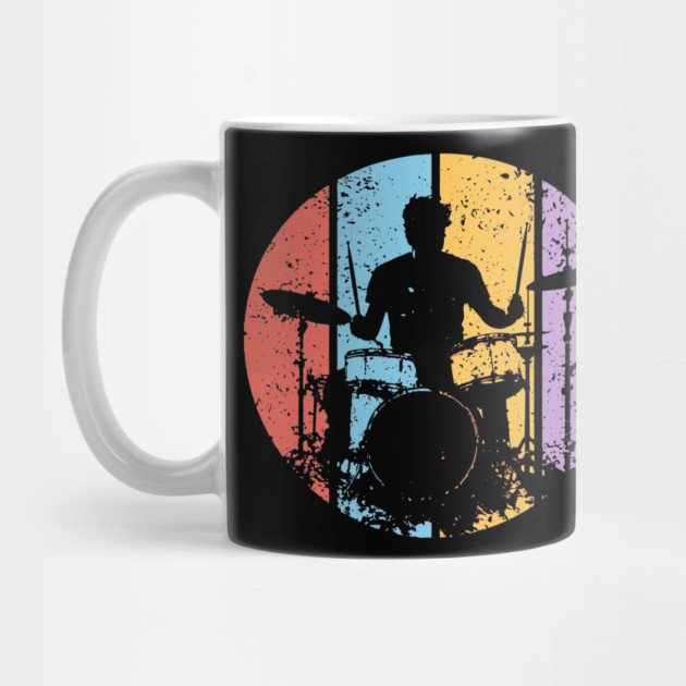 Retro Grunge Drummer Pop Art – Vintage Rock Music Tee by TuncGK