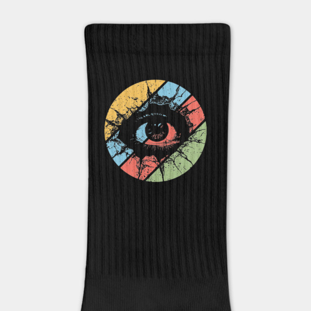 Distressed Eye Pop Art – Vintage Grunge Visionary Aesthetic Tee by TuncGK