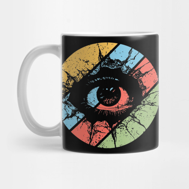 Distressed Eye Pop Art – Vintage Grunge Visionary Aesthetic Tee by TuncGK