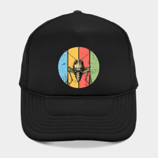 Retro Grunge Grasshopper Pop Art – Distressed Vintage Insect Tee Hat