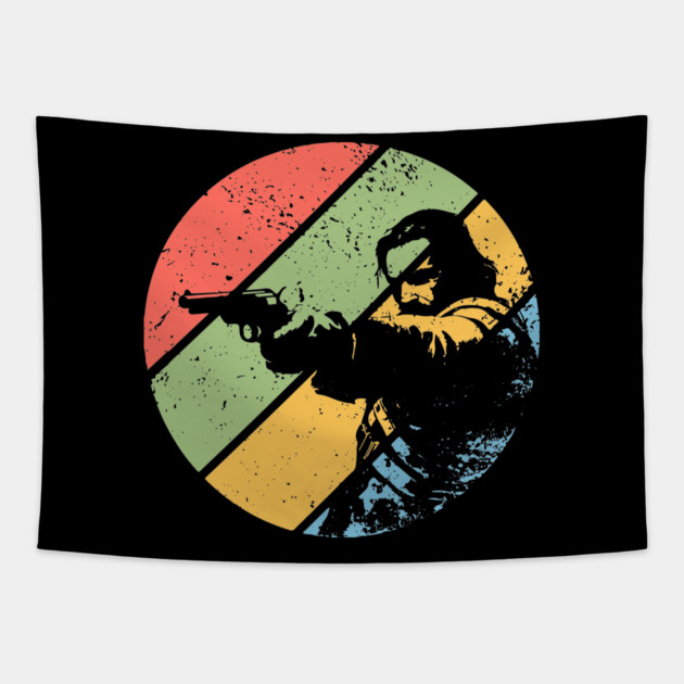 Vintage Grunge Cowboy Gunman Pop Art – Retro Western Outlaw Tee Tapestry by TuncGK