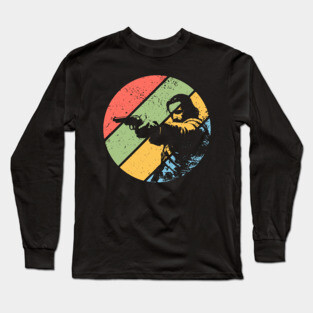 Vintage Grunge Cowboy Gunman Pop Art – Retro Western Outlaw Tee Long Sleeve T-Shirt