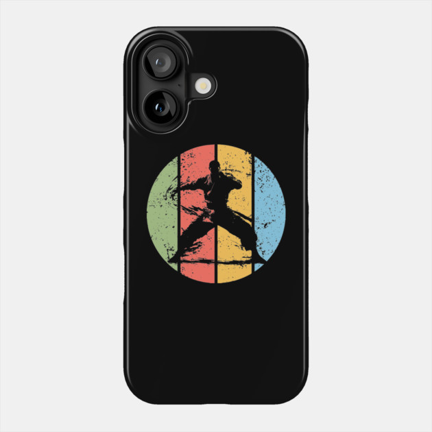 Retro Kung Fu Warrior Pop Art – Vintage Martial Arts Grunge Tee Phone Case by TuncGK