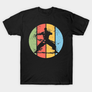 Retro Kung Fu Warrior Pop Art – Vintage Martial Arts Grunge Tee T-Shirt