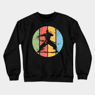 Retro Kung Fu Warrior Pop Art – Vintage Martial Arts Grunge Tee Crewneck Sweatshirt