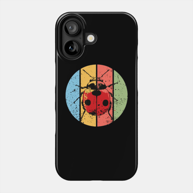 Vintage Red Ladybug Grunge Pop Art – Retro Distressed Insect Tee Phone Case by TuncGK