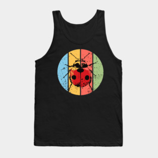 Vintage Red Ladybug Grunge Pop Art – Retro Distressed Insect Tee Tank Top