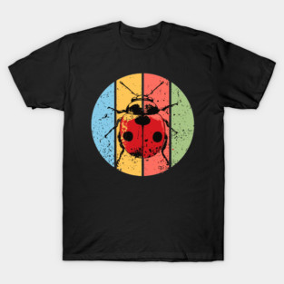 Vintage Red Ladybug Grunge Pop Art – Retro Distressed Insect Tee T-Shirt