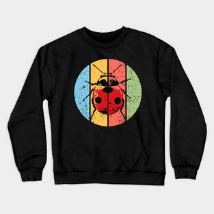 Vintage Red Ladybug Grunge Pop Art – Retro Distressed Insect Tee Crewneck Sweatshirt